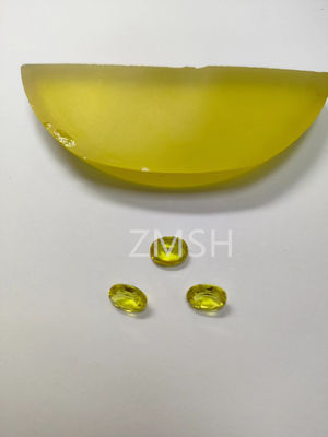 Gouden kunstmatige saffier ruwe edelsteen Mohs hardheidsschaal van 9 kristal voor sieraden