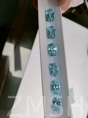 Sky Blue Artificiële saffier rij Crystal Gem Lichtblauw Voor sieraden