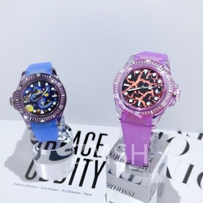 Lab-groeide grijze-violette saffier horloge hoesje aan te passen luxe krasbestendige