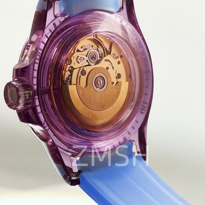 Lab-groeide grijze-violette saffier horloge hoesje aan te passen luxe krasbestendige