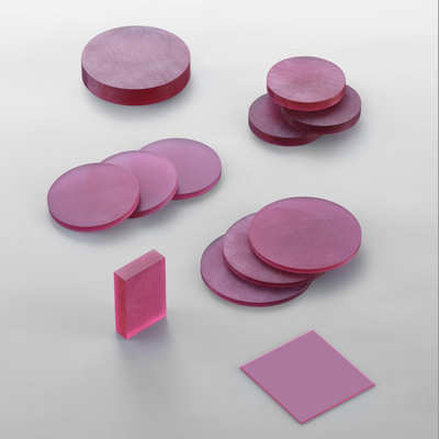 Goede prijs Aangepast Logo Ruby Doped Doped Sapphire Crystal-Laseral2o3 Enig Kristal online