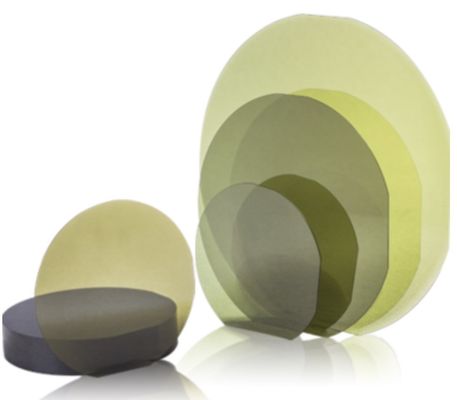 Goede prijs Opgepoetst 100mm SIC Epitaxial Wafeltje 1mm van het Siliciumcarbide Dikte voor de Baargroei online