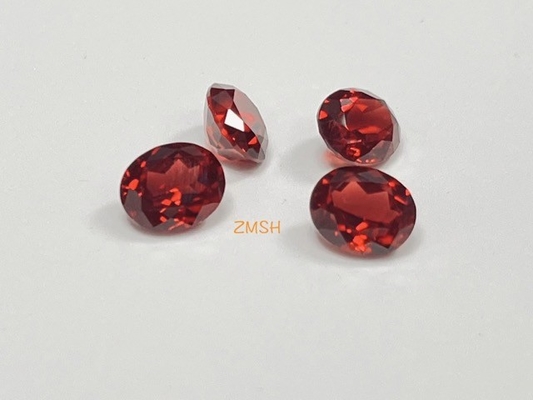 Goede prijs Het rood sneed Synthetisch Gem Stone Rectangle/Ovale Vorm Blauwe Sapphire Corundum Material online