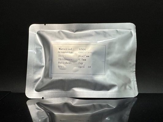 Goede prijs 2 duim GSGG Gd3 (Sc2Ga3) O12 Crystal Substrate Material SGGG CaMgZr GGG TGG online
